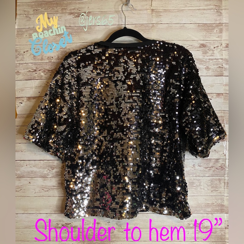 Full 🌟sequined “95’” Forever 21 top PTP 19” 🌟 - Picture 6 of 7